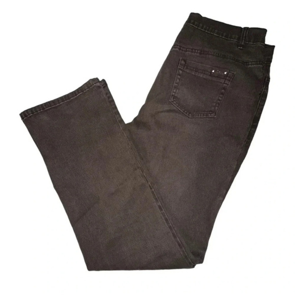 DG2 by Diane Gilman 12 brown minimalist jean style pants‎
